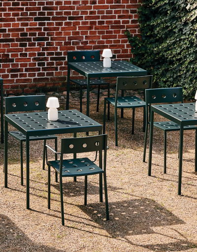 An image of balcony cafe table by Hay