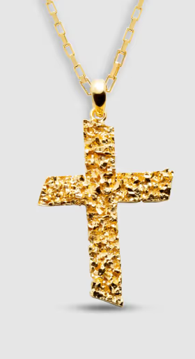An image of Veneda Carter signature flat cross pendant necklace