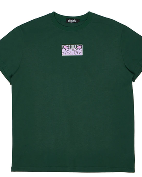 An image of Digits238 big head tee - green