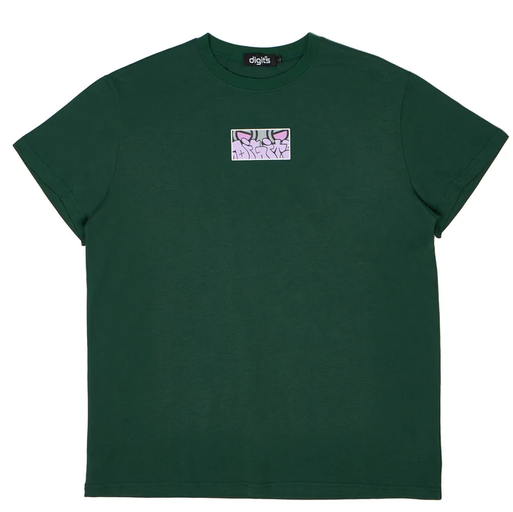 An image of Digits238 big head tee - green