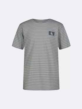 An image of Calvin Klein Kids boys linear stripe crewneck t-shirt