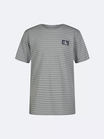 An image of Calvin Klein Kids boys linear stripe crewneck t-shirt