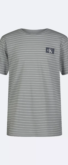 An image of Calvin Klein Kids boys linear stripe crewneck t-shirt