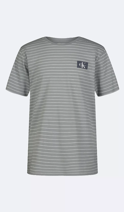 An image of Calvin Klein Kids boys linear stripe crewneck t-shirt