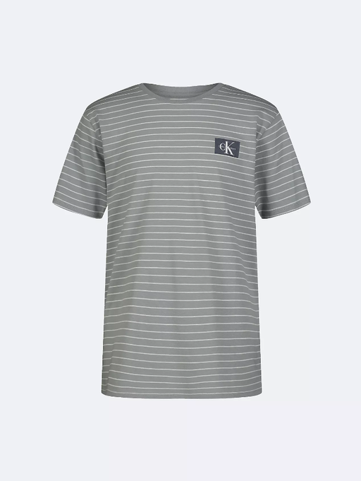 An image of Calvin Klein Kids boys linear stripe crewneck t-shirt