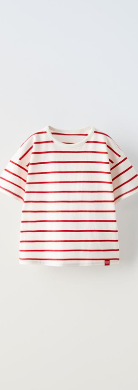 An image Zara Kids of striped t-shirt