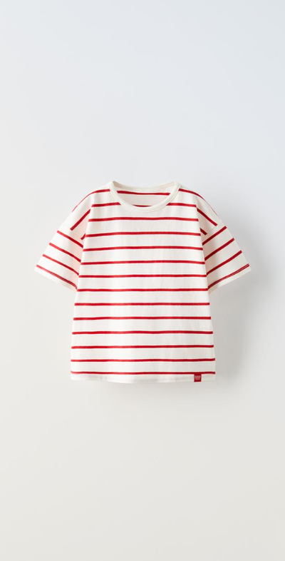 An image Zara Kids of striped t-shirt