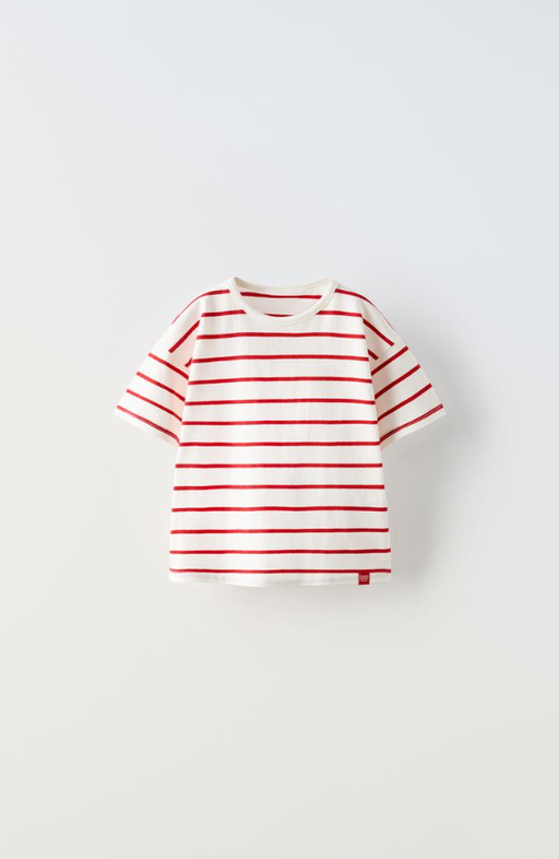 An image Zara Kids of striped t-shirt