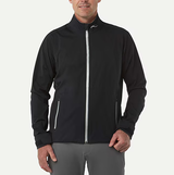 A man wearing Kjus black gemini jacket