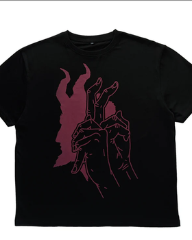An image of Steady Hands black idle hands tee