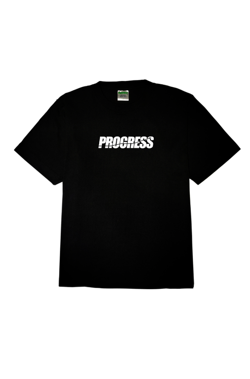 An image of Progress Philipines progress® logo tee white on black