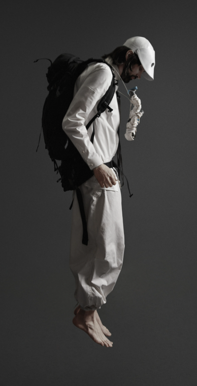 A man wearing Aitor Throup's the rite of spring
