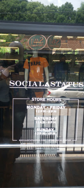 An inside look of Social Status Atlanta brand store