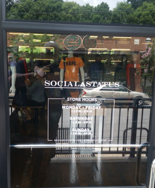 An inside look of Social Status Atlanta brand store
