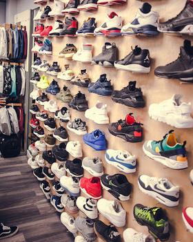 An inside look of Dipt Kicks brand store