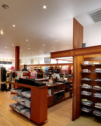 An inside look of Ascot Shop brand store