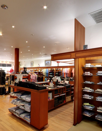 An inside look of Ascot Shop brand store