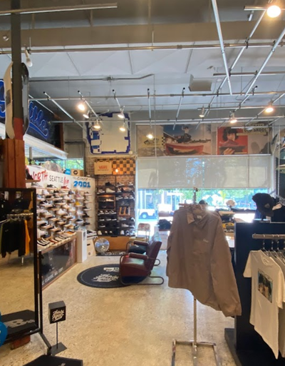 An inside look of 35th North brand store