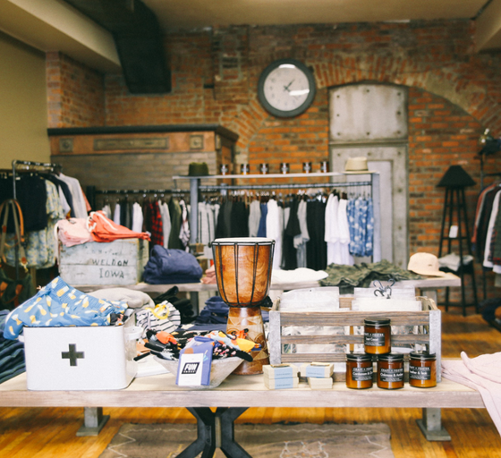 An inside look of George Gregory brand store