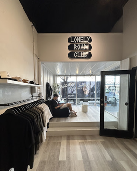 An inside look of Lonely Road Club brand store