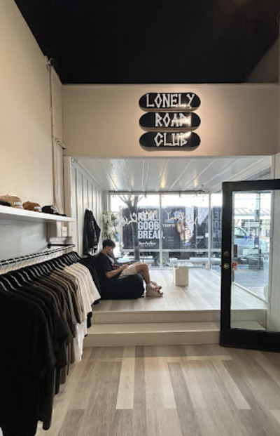 An inside look of Lonely Road Club brand store