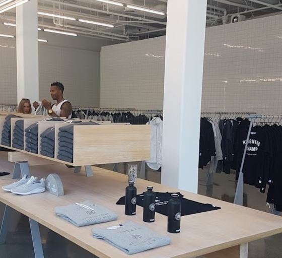 An inside look of Reigning Champ brand store