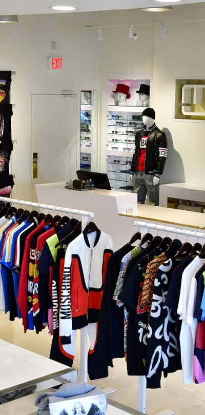 An inside look of Moda404 brand store