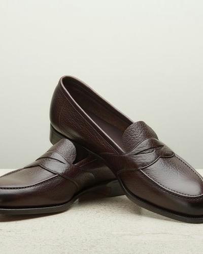 An image of Edward Green dark brown montpellier saddle loafer