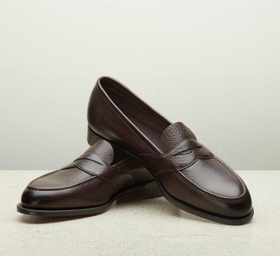 An image of Edward Green dark brown montpellier saddle loafer