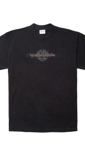 An image of Stray Rats black short sleeve graphic tee