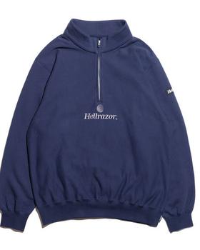 An image of Hellrazor trademark half zip pullover - navy