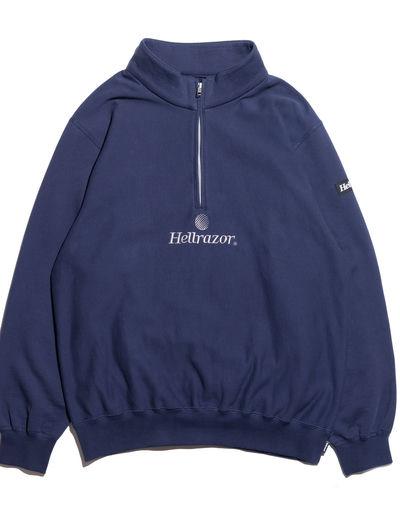 An image of Hellrazor trademark half zip pullover - navy
