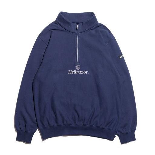 An image of Hellrazor trademark half zip pullover - navy