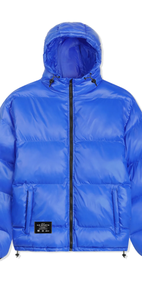 An image of Cash Only blue puffer jacket