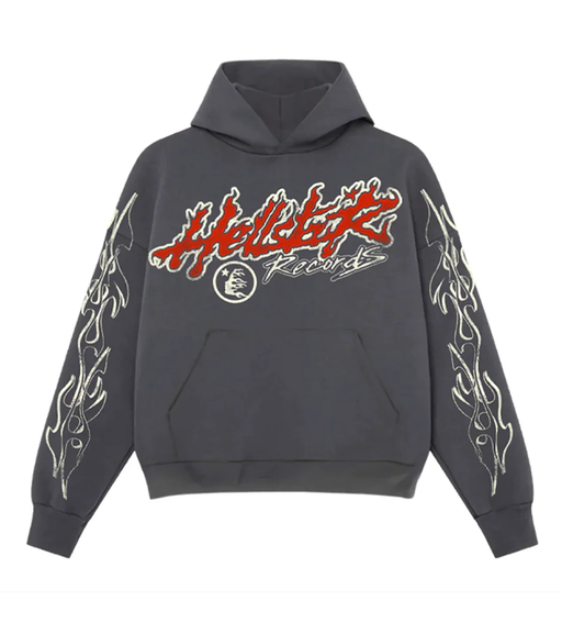 An image of Hellstar grey tour hoodie