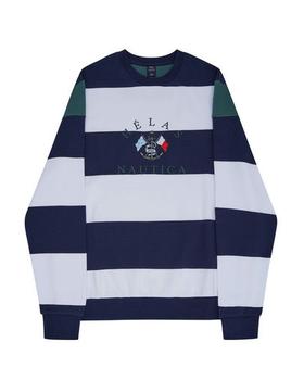 An image of nautica x helas crewneck navy / white