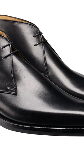 An image of Crockett & Jones black chukka boot
