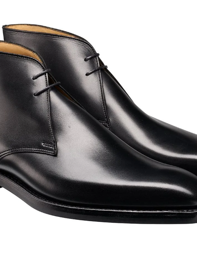An image of Crockett & Jones black chukka boot