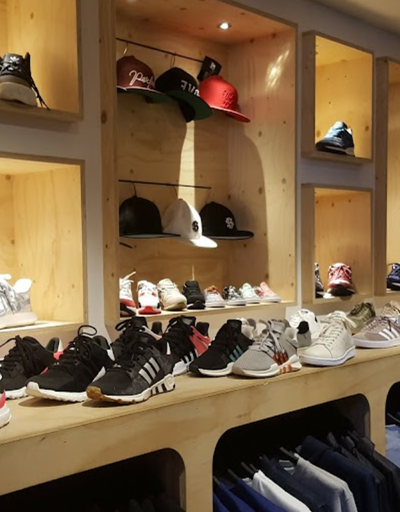 An inside image of Sneaker district amsterdam store