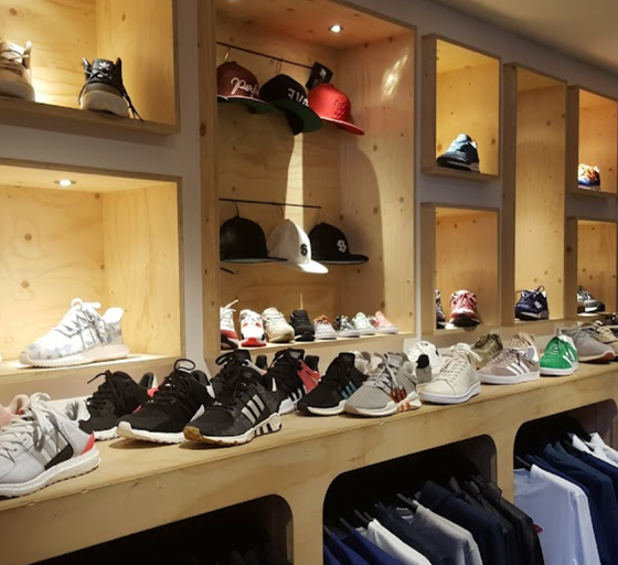 An inside image of Sneaker district amsterdam store