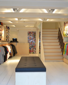 An inside image of Ben-G Skateshop amsterdam store