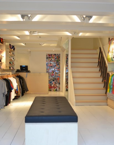 An inside image of Ben-G Skateshop amsterdam store