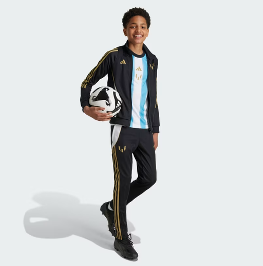A kid wearing Adidas Kids messi track suit jacket