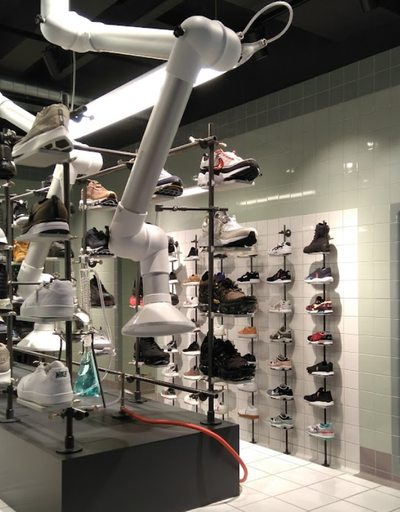 An inside image of solebox amsterdam store