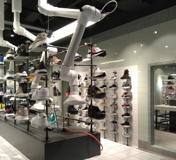 An inside image of solebox amsterdam store
