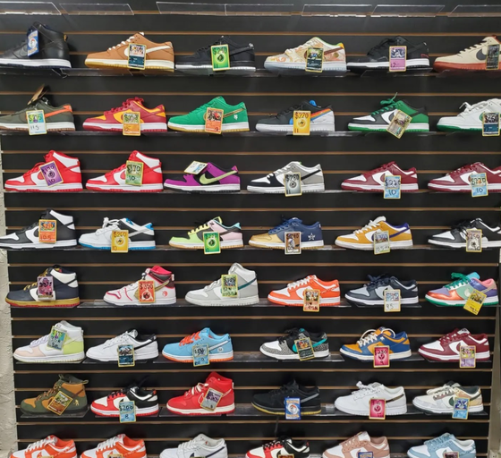 An inside image of All Access Kicks store