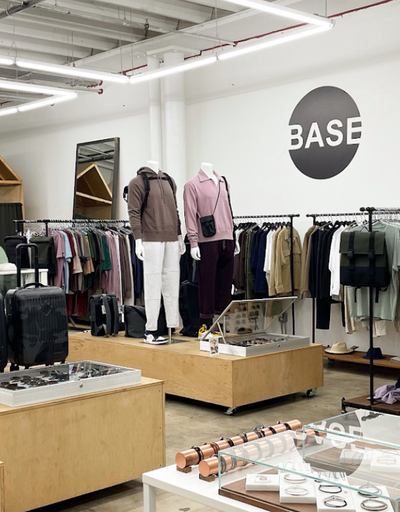An inside image of BASE store