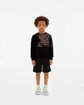 A kid wearing Burberry Baby ekd cotton sweatshirt - black