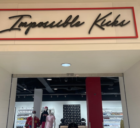 An inside image of Impossible Kicks store