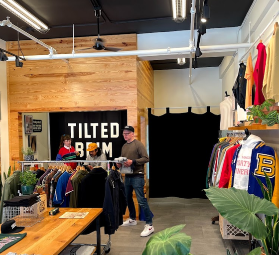 An inside image of Tilted Brim store